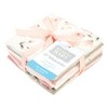 Hudson Baby Infant Girl Flannel Cotton Washcloths, Pink Dainty Floral 12 Pack, One Size - 2 of 4