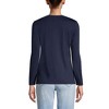 Lands' End Women's Relaxed Supima Cotton Long Sleeve V-Neck T-Shirt - 2 of 4