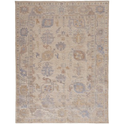 Wendover Transitional Floral & Botanical Tan/Orange/Blue Area Rug