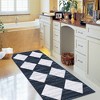 Modern Geometric Distressed Area Rug Diamond Lattice Rug Washable Rugs for Living Room Bedroom - image 3 of 4