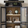 Arched Pantry Cabinet with Doors and 2 Drawers 71.4in Tall Wood Storage Cabinet for Kitchen Dining Room Bathroom - 4 of 4