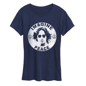 Women's - John Lennon - Lennon Imagine Peace Short Sleeve Graphic T-Shirt - 1 of 4