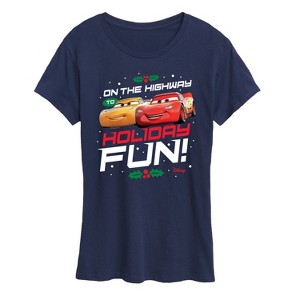 Women's - Disney - On The Highway To Holiday Fun Short Sleeve Graphic T-Shirt - 1 of 4