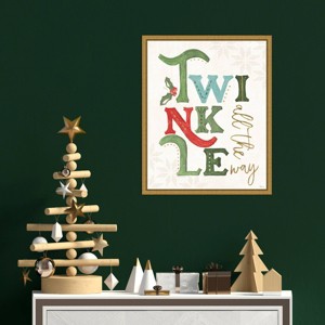Amanti Art 16"x20" Elegant Holiday VII by Veronique Charron Framed Canvas Wall Art Print - 1 of 4