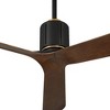 52" Casa Vieja Avo Matte Black Damp Ceiling Fan with Remote - 3 of 4