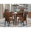 HomeStock 5-Piece Mahogany Finish Solid Wood Top Dining Table with 4 Chairs - 2 of 4