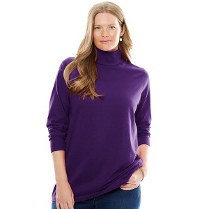 Woman Within Perfect Long-Sleeve Turtleneck Tee - 1 of 4
