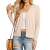 Women's Slim Fit Long Sleeve V-Neck Cardigan Sweater Lightweight Knit Button Down Shrug Cardigans - 2 of 4