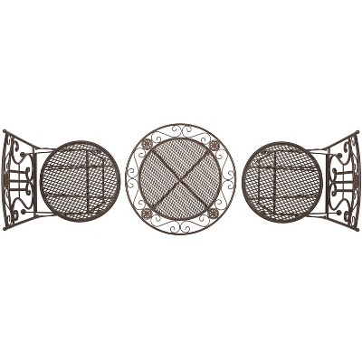 Semly Unearthed Rust 3-Piece Iron Outdoor Bistro Set