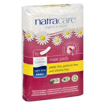 Natracare Organic Cotton Maxi Pads Night Time - 10 ct