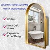 Vynxaria 24x36" Arched Recessed Medicine Cabinet, Metal Framed Wall Mirror with Adjustable Shelves, Glod Storage Solution for Bathroom - 4 of 4