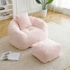NicBex Bean Bag Chair,Beanbag Chair with Footstool,Oversized Lounge Sofa for Adults and Kids,Faux Fur Comfy Chair for Living Room Bedroom - 2 of 4