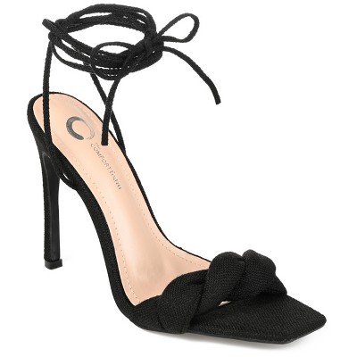 Journee Collection Womens Edelie Tru Comfort Foam Open Toe High Stiletto Pumps Black 10
