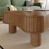 42" Lift-Top Coffee Table with Fluted Panels, Hidden Storage, Silent Hydraulic Lift, and Rounded Corners for Living Room or Workspace - 3 of 4