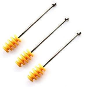 Norpro 6" Silicone Honey Dipper with Stainless Steel Handle - 1 of 3