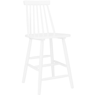 White Rubberwood Spindle Back Counter Stools, Set of 2