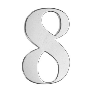 Unique Bargains 304 Stainless Steel Self-adhesive Rust Resistant Outdoor Use House Number 1 Pc - 1 of 4