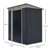 NicBex Metal Outdoor Storage Shed with Double Sliding Doors and 2 Air Vents for Garden,Patio,Backyard - 3 of 4