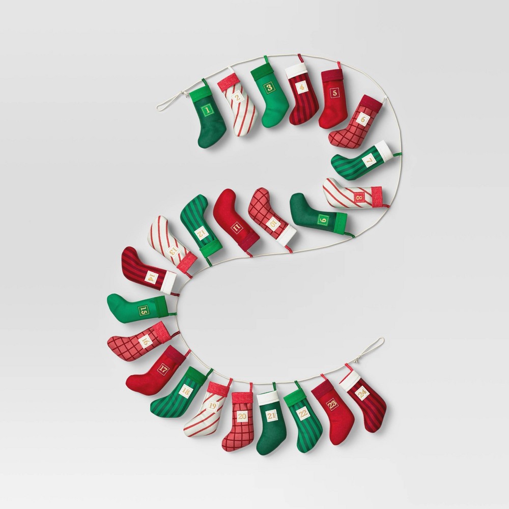 Christmas Stocking Countdown Garland Advent Calendars - Threshold™