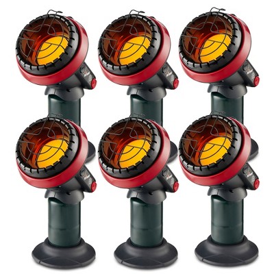 Mr. Heater 3800 BTU Portable Little Buddy Propane Emergency Heater with Push Start Button for Indoor and Outdoor Use, (6 Pack)