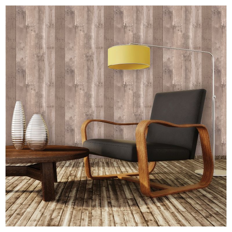 Reclaimed Wood Peel &#38; Stick Wallpaper Brown - Threshold&#8482;, 4 of 13
