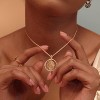 14K Gold Birth Flower Necklace - Rotating Birthstone Pendant, Personalized Birthday/Mother's Day Jewelry Gift (12 Months) - 2 of 4