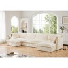 NicBex Couches for Living Room U-Shaped 4 Seat Sectional Comfy Sofa Modern Corduroy Upholstered Slipcovered Sofa Couch with Ottomans, Cream - 2 of 4