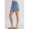 Women's Denim High Waisted Shorts - entro - image 2 of 4