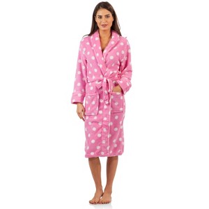 Casual Nights Women's Fleece Long Sleeve Plush Robe - 1 of 3
