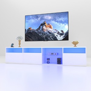 TinyHomieTV Console Storage 826 Inch LED Full RGB 31 Modes Modern Entertainment Center White TVs 7580 - 1 of 4