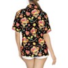 HAPPY BAY Women's Hawaiian Blouse Tops Vintage Shirt Button Down Halloween Costumes Party Short Sleeve Shirts for Women - 3 of 4