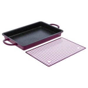 Curtis Stone Dura-Pan+ 2-in-1 Baker/Griddle Pan with Silicone Mat Refurbished - 1 of 4