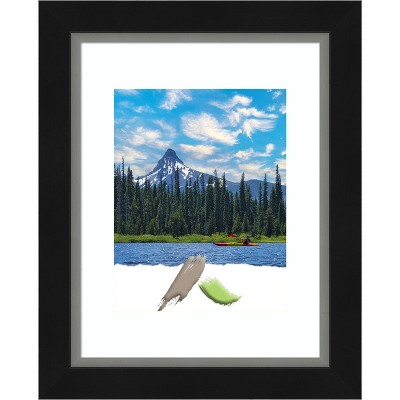 Eva Black and Silver Narrow 11x14 Wood Wall Frame