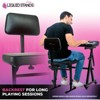 Liquid Stands Adjustable Backrest ONLY for Piano Keyboard Bench MS1083 and MS1086 - Music Keyboard Bench Seat Piano Stool Chair - Backrest Only - 4 of 4