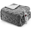 Fast Heating Blanket Throw, Thick Tufted Electric Machine Washable Heated Throw Blanket with 10 Heating Levels and 10 Time Settings - 3 of 4