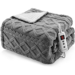 Heating Blanket - Thick Tufted Electric Blanket, 10 Heat Levels and 10 Time Settings, Machine Washable Fast Heating Blanket - 1 of 4