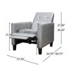 Faux Leather Manual Club Recliner Chair with Push Back - 3 of 4