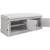 NicBex Modern 42.7" Storage Bench with 4 Doors and Adjustable Shelves for Entryway and Living Room - 4 of 4