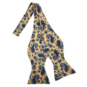 Men's Paisley Printed 2.75" x 4.75" Adjustable 16" - 21" Self-Tie Bow Tie - 1 of 4