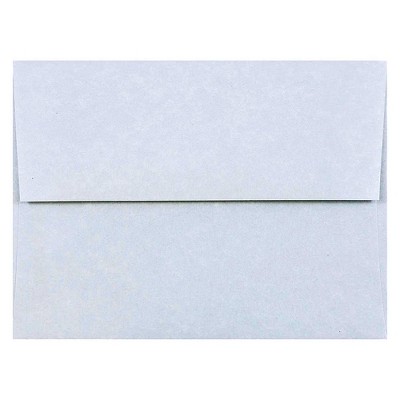 JAM Paper A2 Parchment Invitation Envelopes 4.375 x 5.75 Blue Recycled 10197