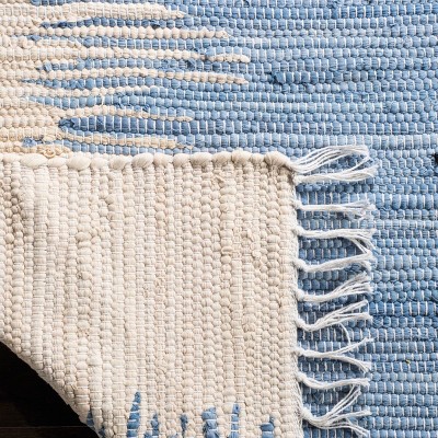 Montauk Gray and Blue Handwoven Cotton Area Rug