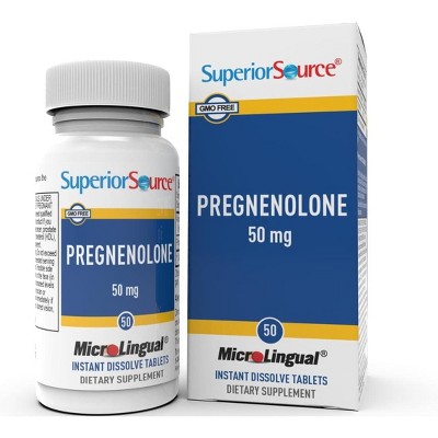 Superior Source Pregnenolone 50mg Quick-Dissolve Tablets – Memory, Immune, & Hormone Support (50 Count)