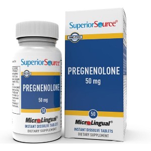 Superior Source Pregnenolone 50mg Quick-Dissolve Tablets – Memory, Immune, & Hormone Support (50 Count) - 1 of 4