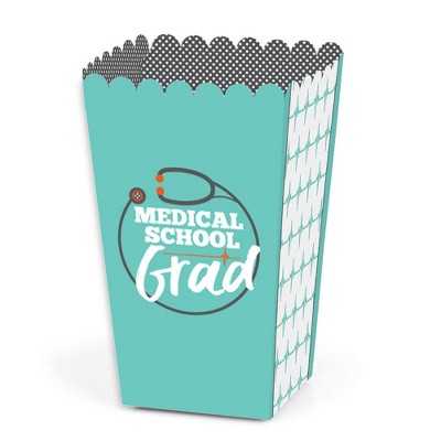 Big Dot of Happiness Medical School Grad - Doctor Graduation Party Favor Popcorn Treat Boxes - Set of 12