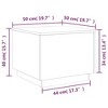 vidaXL Coffee Table Brown Oak Engineered wood 19.7x19.7x15.7 in - 4 of 4