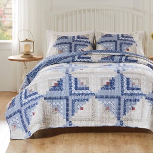 Greenland Home Fashions Cottage Cabin Traditional Log Cabin Quilt Bedding Set - 1 of 4