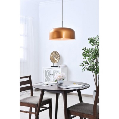 Etude Mid-Century Modern Satin Gold Aluminum Pendant Light