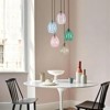 Rennnsan Lorindra 19"W 5-Light Cluster Staggered Color or Textured Glass Modern Dimmable Chandelier - 4 of 4