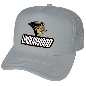 Gender Neutral Official Lindenwood University Primary Logo Foam Snapback Trucker Hat - for Men and Women Grey Grey One Size - 1 of 4
