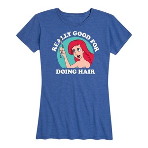 Women's - Disney Princess - Ariel Fork Really Good For Doing Hair Short Sleeve Graphic T-Shirt - 1 of 4